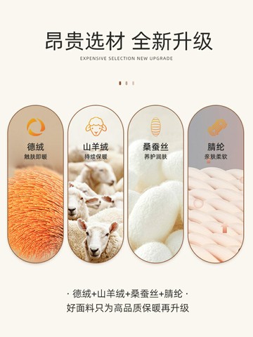 德絨保暖內衣女加絨加厚冬季發熱打底上衣帶胸墊上托側收免穿文胸