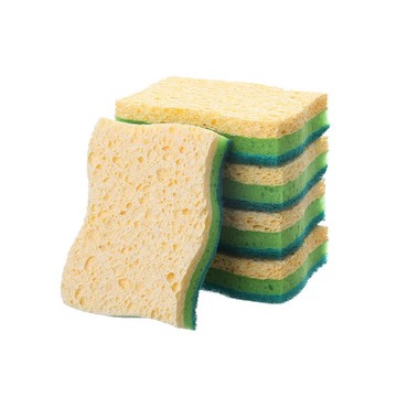 【台灣現貨】木漿棉菜瓜布 木棉漿 菜瓜布 海綿 三層菜瓜布 洗碗布 百潔清潔刷 雙面菜瓜布 清潔海棉 清潔刷 去油去污