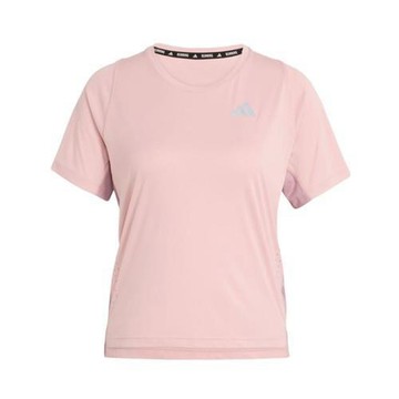 Adidas 短袖上衣 女裝 排汗 涼感 反光 粉【運動世界】KT1706