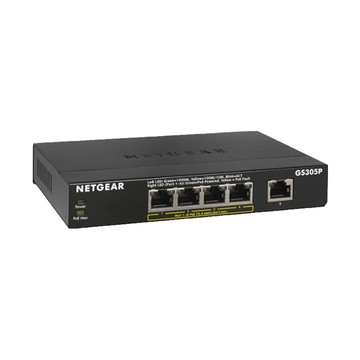 Netgear GS305P 1埠 Gigabit + 4埠PoE交換器 總PoE瓦數 63W