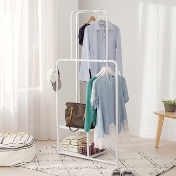 【居家cheaper】MIT佈衣樣開放式掛衣架MIT佈衣樣開放式掛衣架-白色