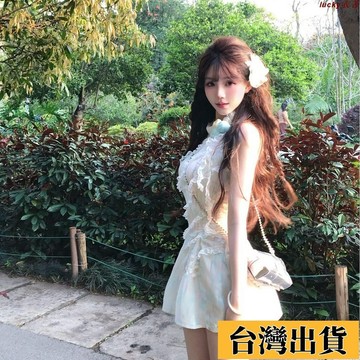 ⚡免運🌸時尚女裝⚡洋裝 夏季甜美顯瘦收腰設計感短款連衣裙 長短款A字裙 小個子短裙 性感無袖氣質洋裝