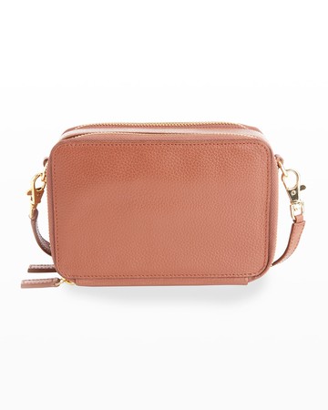 Monogrammed Leather Crossbody Bag