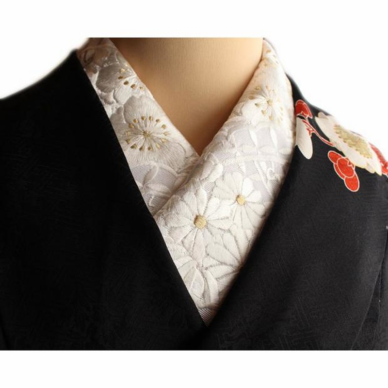 半襟 刺繍半襟 正絹 ブライダル 花嫁婚礼用 白無垢用 舞妓さん