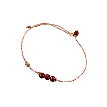 守緣護運硃砂手鍊  (保平安/守住真緣/穩定心神/穩氣場/護磁場)