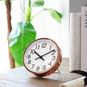 Classic - 玫瑰金時鐘 數字 掛鐘 桌鐘2 in 1 (金屬)