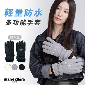【ONEDER】美麗佳人防水斜紋手套 保暖觸控手套-2件組(MC-HW07)⚡快速出貨