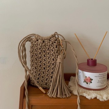 【 DIY KIT 】優雅編織隨身側背小包手機袋材料包 | 影片全程教學