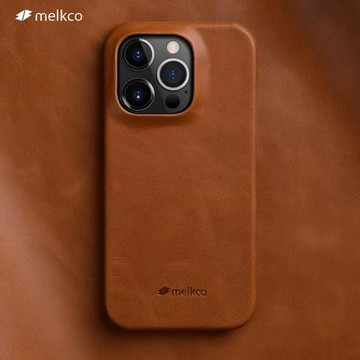 Melkco適用蘋果15ProMax手機殼iPhone14Plus頭層真皮復古油蠟皮套