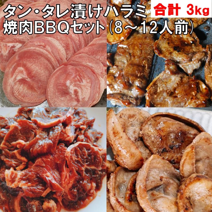 肉 バーベキュー 食材 牛肉 焼肉セット バーベキュー 肉 焼肉 タン  BBQ 肉 ハラミ バーベキューセット 食材 BBQ食材セット BBQ 豚肉 3kg 8〜12人前