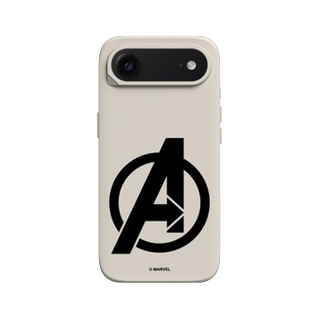 iPhone Air SolidX 貝殼灰 - 迪士尼-漫威 Marvel - 漫威Logo-復仇者聯盟 黑色標誌