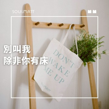 【SOULMATT】Don't Wake Me Up 厚磅帆布袋｜過年換新生活袋・除舊佈新・居家外出好禮