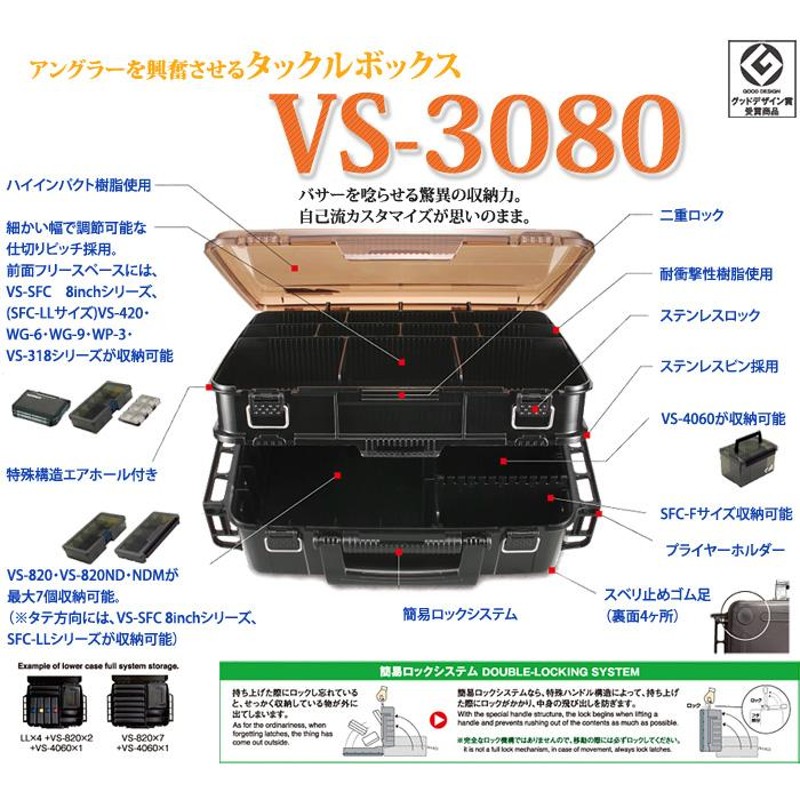 バス ルアーセット75個 メイホウ バーサス3080 VS-3080