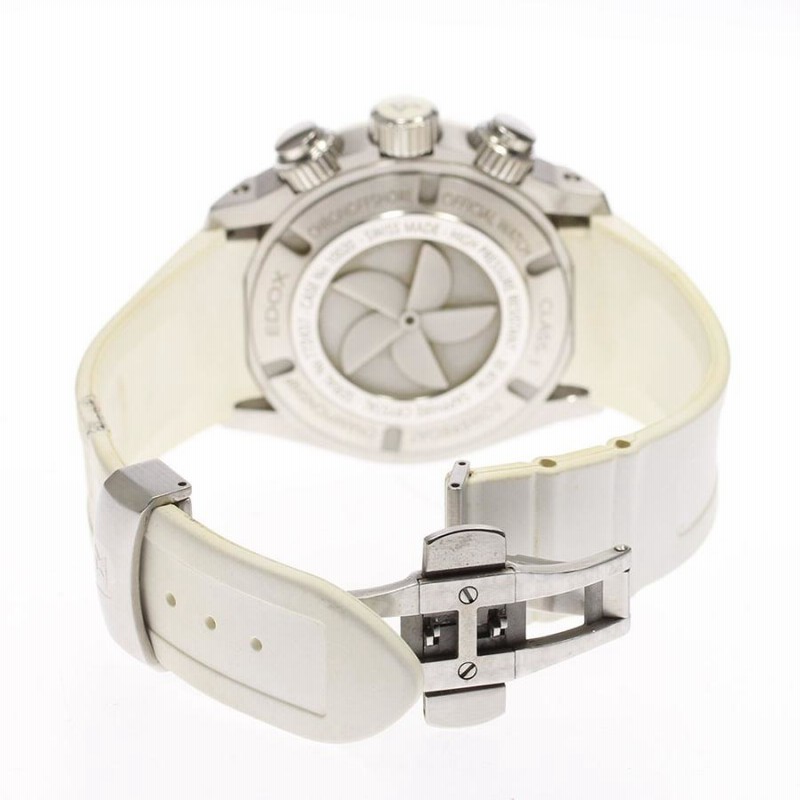 エドックス クロノオフショア セラミックラバーベルトホワイト ベルト