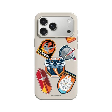 iPhone 17 Pro Max SolidX 貝殼灰 - 迪士尼-星際大戰 Star Wars - 太空任務徽章-貼紙系列