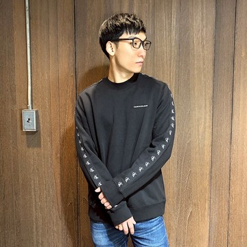 美國百分百【全新真品】Calvin Klein 大學T CK 長T 長袖T恤 logo T-shirt 黑色 AN48