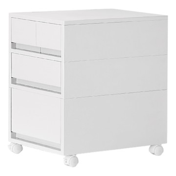 ONE HOUSE 麥樂移動式直角抽屜置物收納櫃 C組 2抽1矮1高 OH-R118-3  白色  27 x 37.5 x 38.5cm