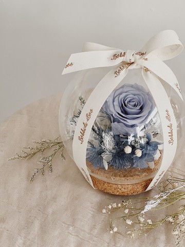 【永生玫瑰花玻璃球】• 情人節禮物/生日禮物/永生花/永生玫瑰花