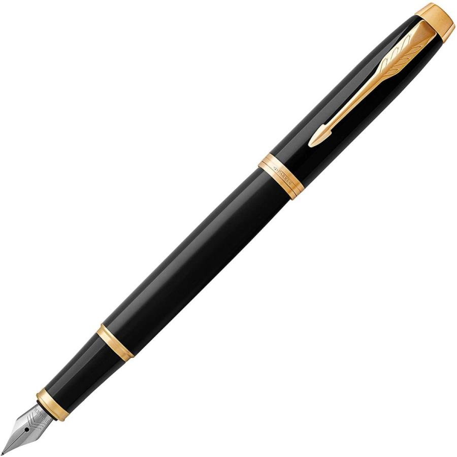 PARKER パーカー 万年筆 F 細字 IM コアライン ブラックGT 1975594 両用式 正規輸入品 約153mmx10mm