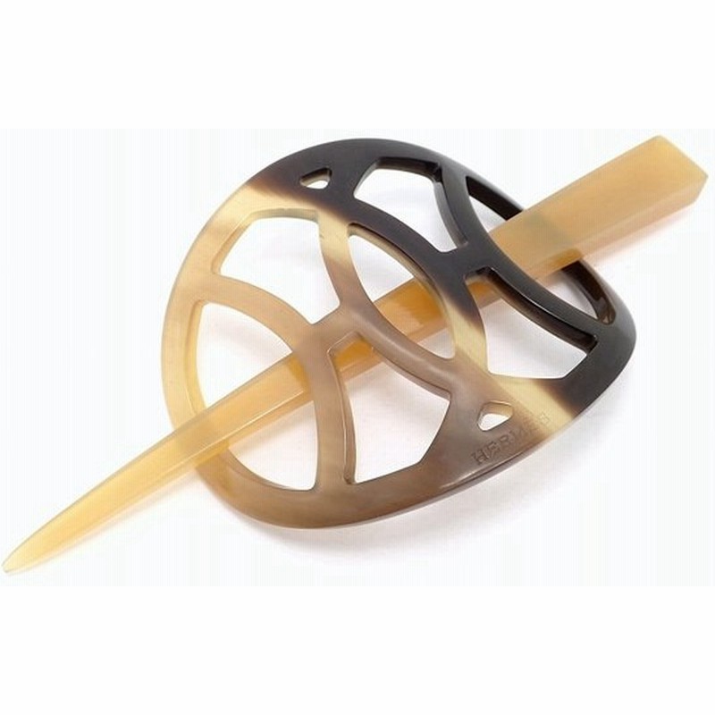 Hermes エルメス ロカイユ かんざし ヘアピック 髪飾り 髪留め バレッタ バッファローホーン カーキブラウン系 U 通販 Lineポイント最大0 5 Get Lineショッピング