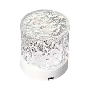夢幻動態 水波紋燈火焰燈  直徑8.5*高9.5cm  USB插電式  3W  白色