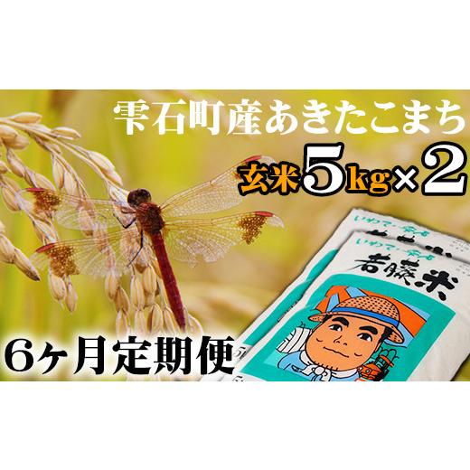 ふるさと納税 岩手県 雫石町 新米 雫石町産 あきたこまち 玄米 約10kg ／ 6ヶ月 定期便  ／ 米