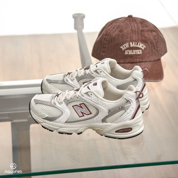 New Balance 男鞋 女鞋 米白紅色 中性 復古 休閒 舒適 穩定 增高 緩衝 休閒鞋 MR530SZ