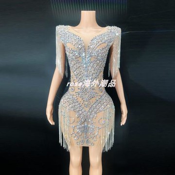 Novance 2022 耀眼水晶流蘇舞會禮服晚禮服派對生日紅毯晚會走秀