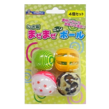 DoggyMan 多格漫 愛貓彩球玩具組 4個  混色  1組