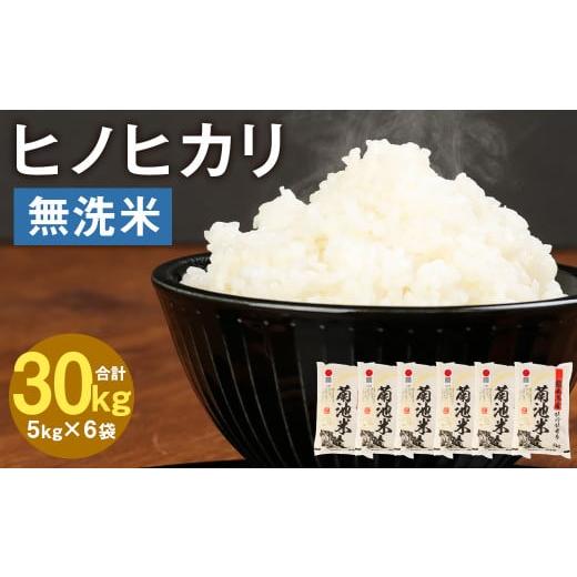 ふるさと納税 熊本県 菊池市 熊本県菊池産 ヒノヒカリ 無洗米 計30kg（5kg×6袋） 精米 お米 白米