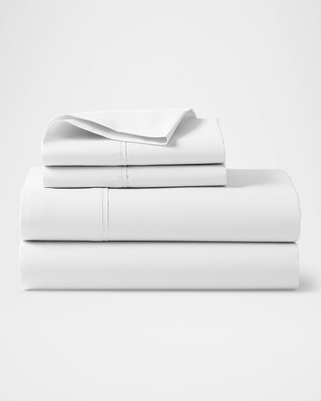 Organic 464 Percale Fitted Sheet, QUEEN