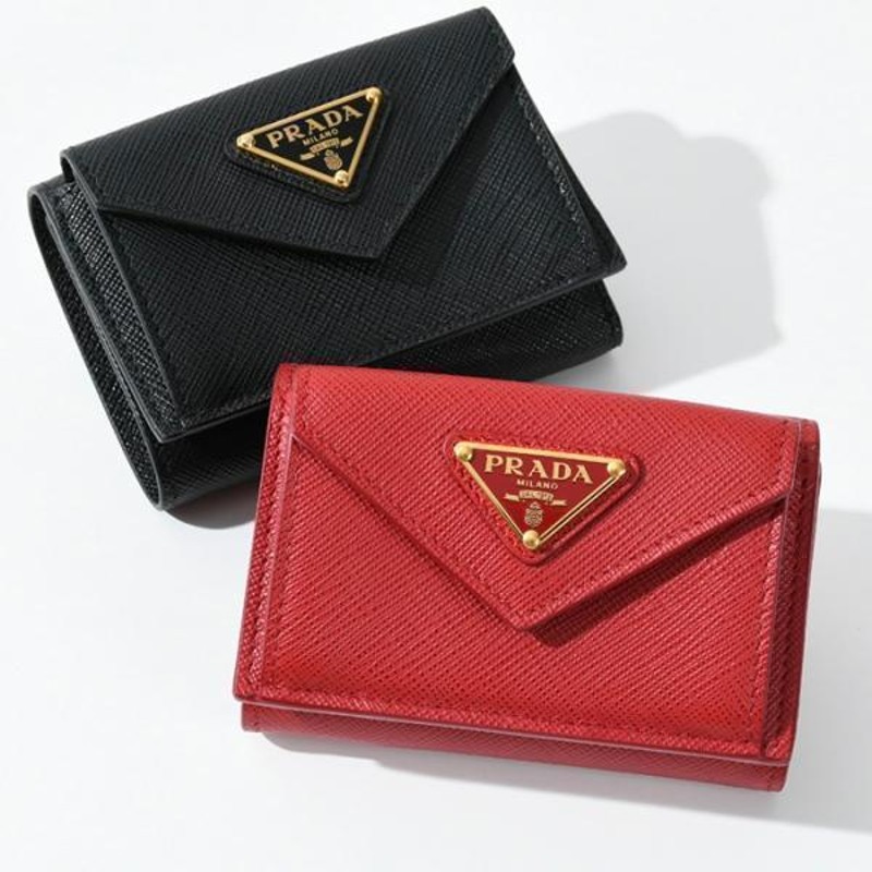 PRADA プラダ 財布 ミニ財布 コンパクト財布 1MH021 QHH レディース レザー 赤 三つ折り財布 コンパクト ミニ財布 ギフト 人気  おすすめ ギフト | LINEブランドカタログ