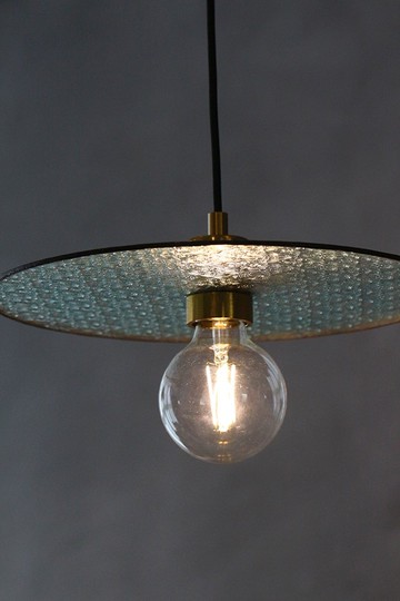 35公分海棠花玻璃吊燈∣銅吸頂吊燈款∣手工鑲崁玻璃∣含燈泡