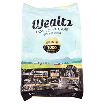 Wealtz 維爾滋 天然無穀狗糧  適合全齡犬  每包含80%肉類蛋白質  關節保健  6kg  1袋