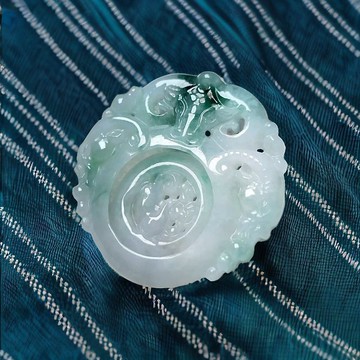 冰飄綠花翡翠三羊開泰 | 天然緬甸玉翡翠A貨 | 送禮