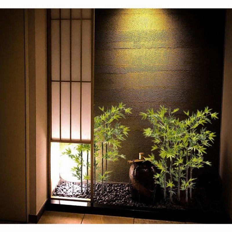 黒竹 5本立パーテーション 100cm (造花 人工観葉植物 バンブー 和風