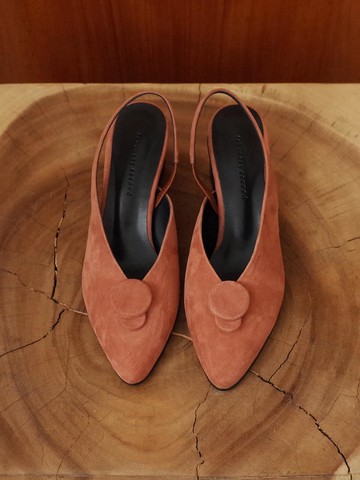 Double button sling Back Rust Orange
