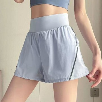 女夏薄款健身短褲速干高腰收腹寬松顯瘦外穿防走光跑步運動瑜伽褲