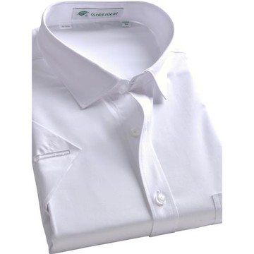 夏新品海螺襯衫男短袖純棉半袖襯衣商務正裝白隱條紋免燙工裝大碼