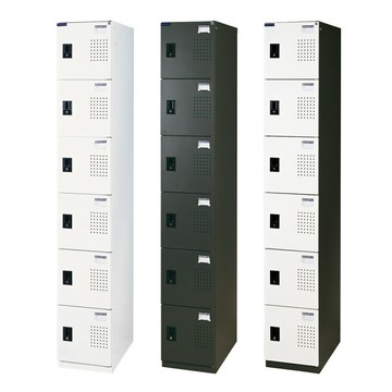 DAHFU 大富 KD 六門 多用途置物櫃 W300xD510xH1800mm 白色/鐵灰 /個 KD-30-5106 I/H