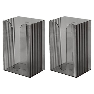 c217壁掛式紙巾盒 2個  透明灰  9 x 13 x 18cm