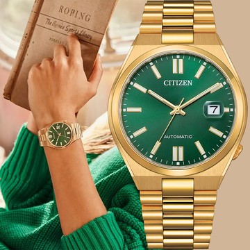 CITIZEN 星辰 TSUYOSA 青春撞色機械錶-奢華金(NJ0152-51X)