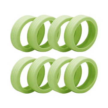 Kando 行李箱輪子保護套 ＜螢光綠16入 ＞ 輪子保護套 矽膠保護套 行李箱輪套_廠商直送