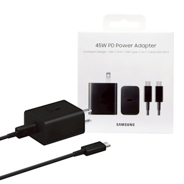 Samsung 三星原廠 45W極速閃充+1.8m 5A雙Type C線組-支援S25 S24系列【T4510/盒裝】