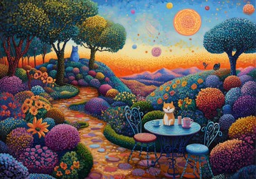 Purrplay 咖啡花園 No.1-限量版畫