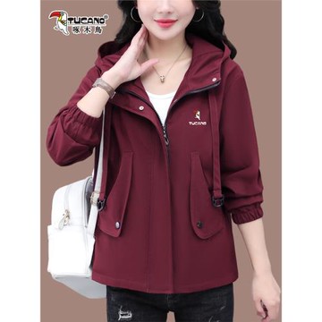 啄木鳥外套女春秋款2025年新款中年媽媽春裝時尚休閑女士短款夾克