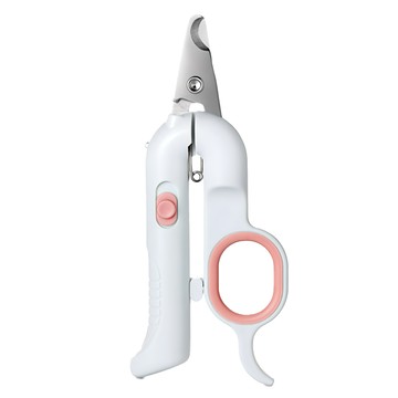 Mamy Pets 寵情 火箭 LED 雙燈寵物安全指甲剪  小型犬/貓適用  ABS握柄 不鏽鋼刀頭  櫻花粉  1個