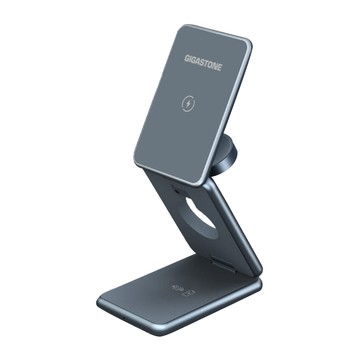 GIGASTONE 立達 23W 三合一折疊式磁吸無線充電座 WP-9330G  1個  銀色