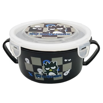 酷企鵝 不鏽鋼雙耳碗 450ml  酷企鵝 + 黑色  1個