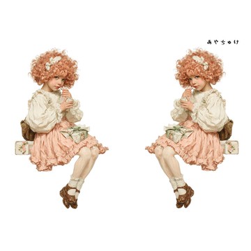 【11月新品2】08-108-0157 人物貼紙 聖誕復古風